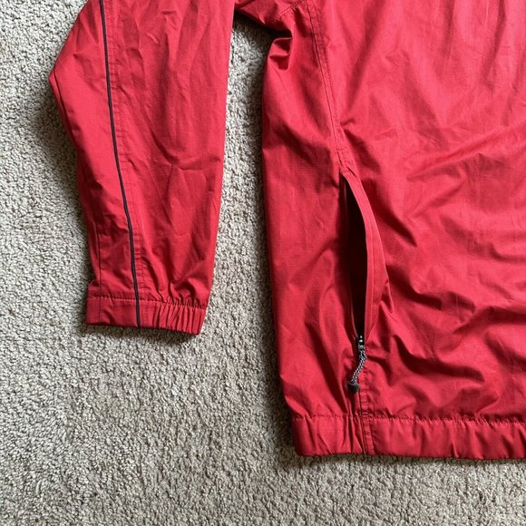 Nike Golf Windbreaker Men's Large Pullover V Neck Clima Fit Red Zip Pockets - Picture 5 of 12